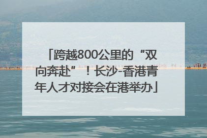 跨越800公里的“双向奔赴”！长沙-香港青年人才对接会在港举办