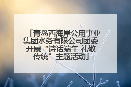 青岛西海岸公用事业集团水务有限公司团委开展“诗话端午 礼敬传统”主题活动