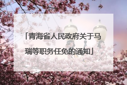 青海省人民政府关于马瑞等职务任免的通知