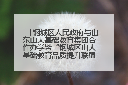 钢城区人民政府与山东山大基础教育集团合作办学暨“钢城区山大基础教育品质提升联盟”签约揭牌活动举行