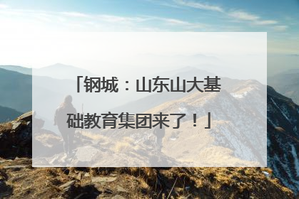 钢城：山东山大基础教育集团来了！