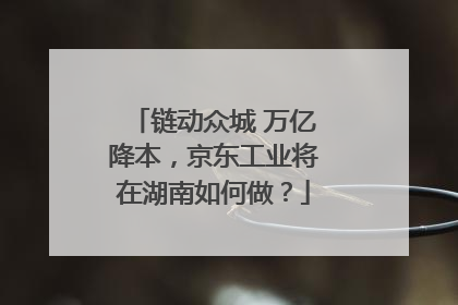 链动众城 万亿降本，京东工业将在湖南如何做？