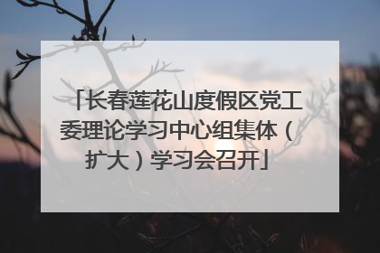 长春莲花山度假区党工委理论学习中心组集体（扩大）学习会召开