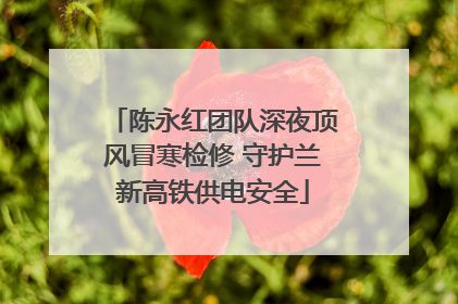 陈永红团队深夜顶风冒寒检修 守护兰新高铁供电安全