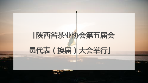 陕西省茶业协会第五届会员代表（换届）大会举行