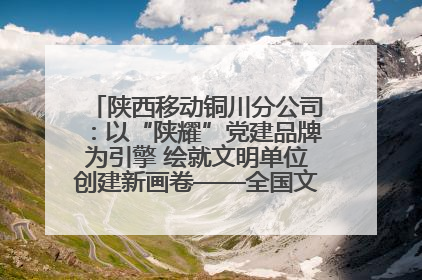 陕西移动铜川分公司：以“陕耀”党建品牌为引擎 绘就文明单位创建新画卷——全国文明单位创建纪实