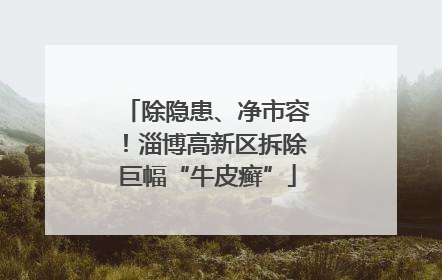 除隐患、净市容！淄博高新区拆除巨幅“牛皮癣”