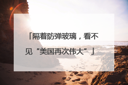 隔着防弹玻璃，看不见“美国再次伟大”