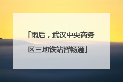 雨后，武汉中央商务区三地铁站皆畅通
