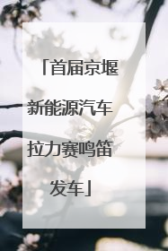 首届京堰新能源汽车拉力赛鸣笛发车