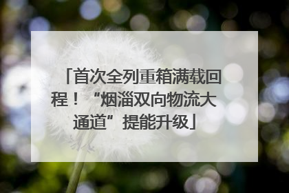 首次全列重箱满载回程！“烟淄双向物流大通道”提能升级