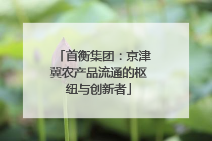 首衡集团：京津冀农产品流通的枢纽与创新者