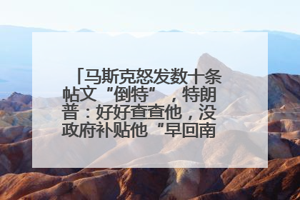 马斯克怒发数十条帖文“倒特”，特朗普：好好查查他，没政府补贴他“早回南非老家”了