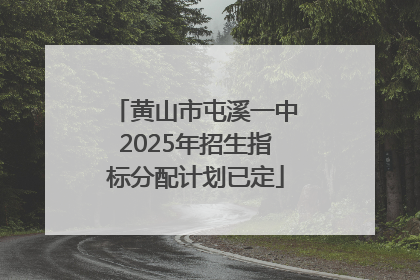 黄山市屯溪一中2025年招生指标分配计划已定