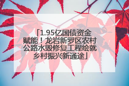 1.95亿国债资金赋能！龙岩新罗区农村公路水毁修复工程绘就乡村振兴新通途