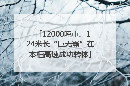 12000吨重、124米长“巨无霸”在本桓高速成功转体
