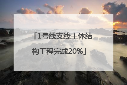 1号线支线主体结构工程完成20%