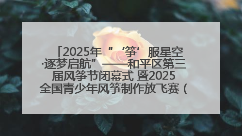 2025年“‘筝’服星空·逐梦启航”——和平区第三届风筝节闭幕式 暨2025全国青少年风筝制作放飞赛（沈阳站）颁奖仪式
