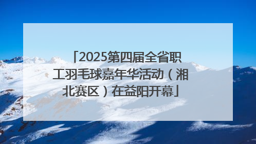 2025第四届全省职工羽毛球嘉年华活动（湘北赛区）在益阳开幕
