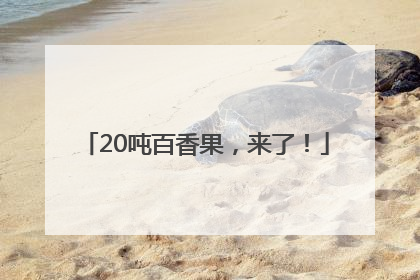 20吨百香果，来了！