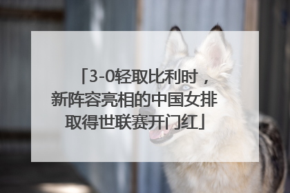 3-0轻取比利时，新阵容亮相的中国女排取得世联赛开门红