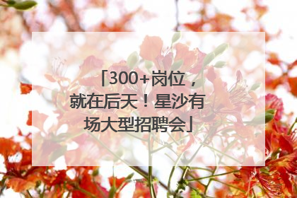 300+岗位，就在后天！星沙有场大型招聘会