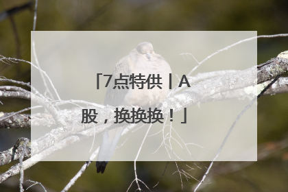 7点特供丨A股，换换换！