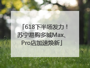 618下半场发力！苏宁易购多城Max、Pro店加速焕新