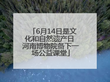 6月14日是文化和自然遗产日 河南博物院备下一场公益课堂