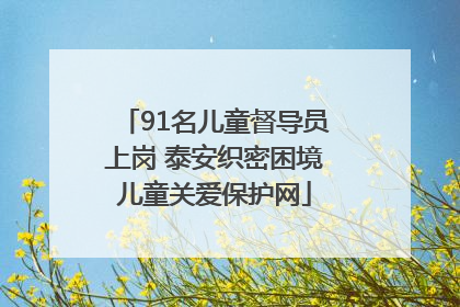 91名儿童督导员上岗 泰安织密困境儿童关爱保护网