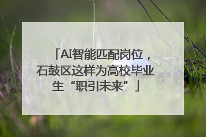 AI智能匹配岗位，石鼓区这样为高校毕业生“职引未来”