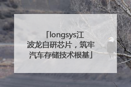 longsys江波龙自研芯片，筑牢汽车存储技术根基